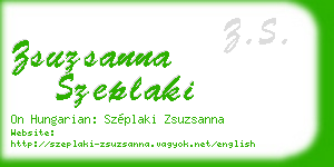 zsuzsanna szeplaki business card